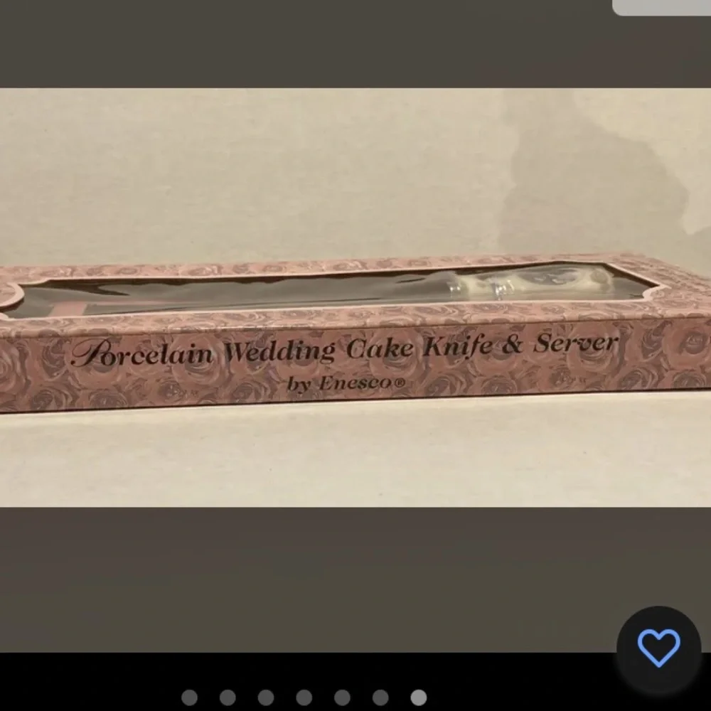 Enesco Kim Anderson Pretty As A picture Porcelain Wedding Cake Knife Serving Set